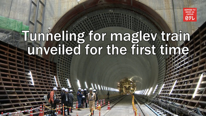 Tunneling for maglev bullet train unveiled for the first time