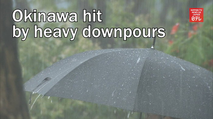 Okinawa hit by heavy downpours