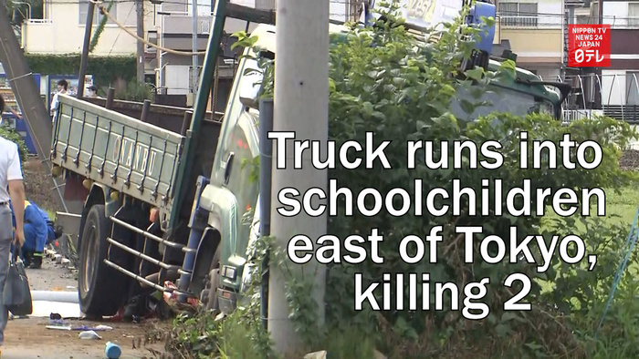 Truck runs into schoolchildren east of Tokyo, killing 2