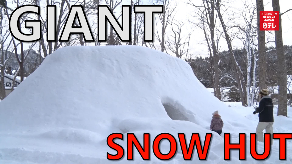 Giant snow hut