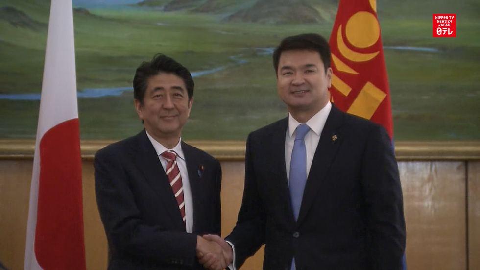 Prime Minister Abe starts Mongolia and Central Asia tour