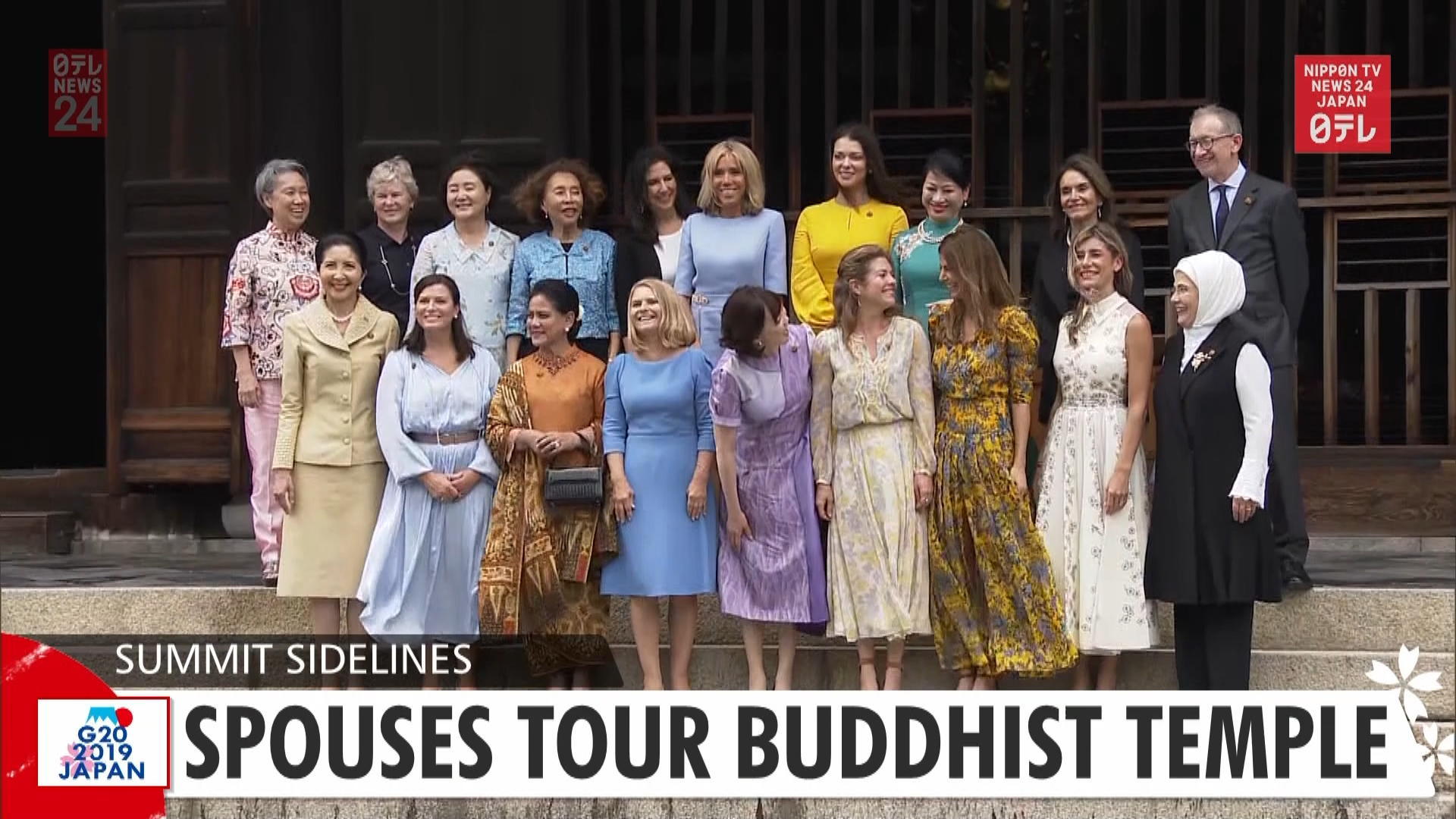 G20: Spouses tour Buddhist temple