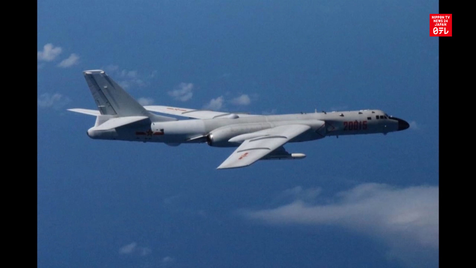 Chinese warplanes fly near Okinawa and Miyakojima