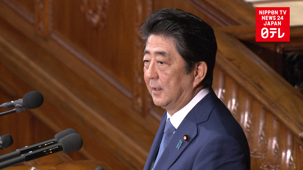 Abe pledges to counter N.Korea in policy speech 