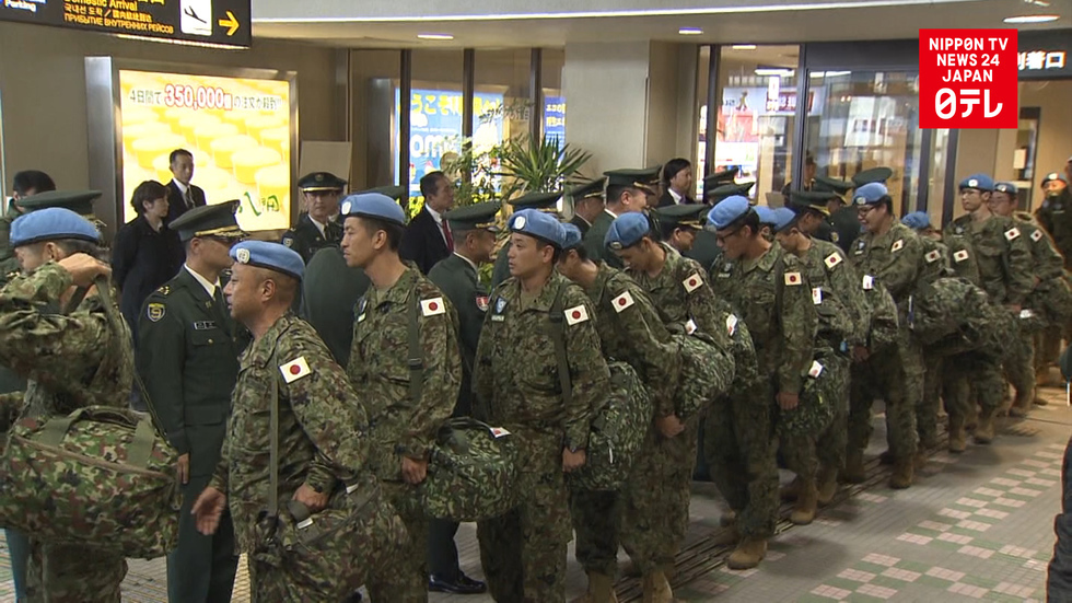 First Japanese peacekeepers return from S.Sudan