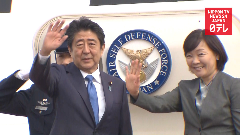 Abe leaves for Europe