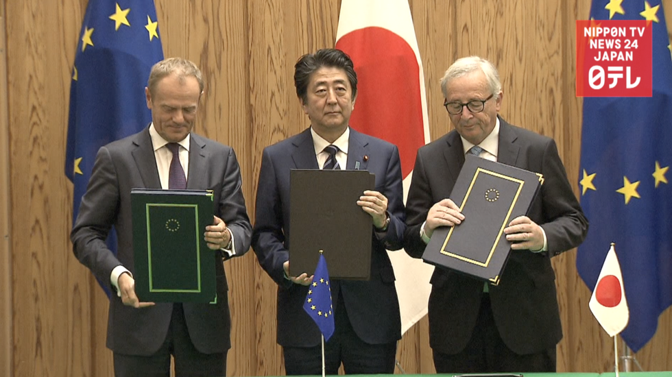 Japan, EU sign free trade deal   