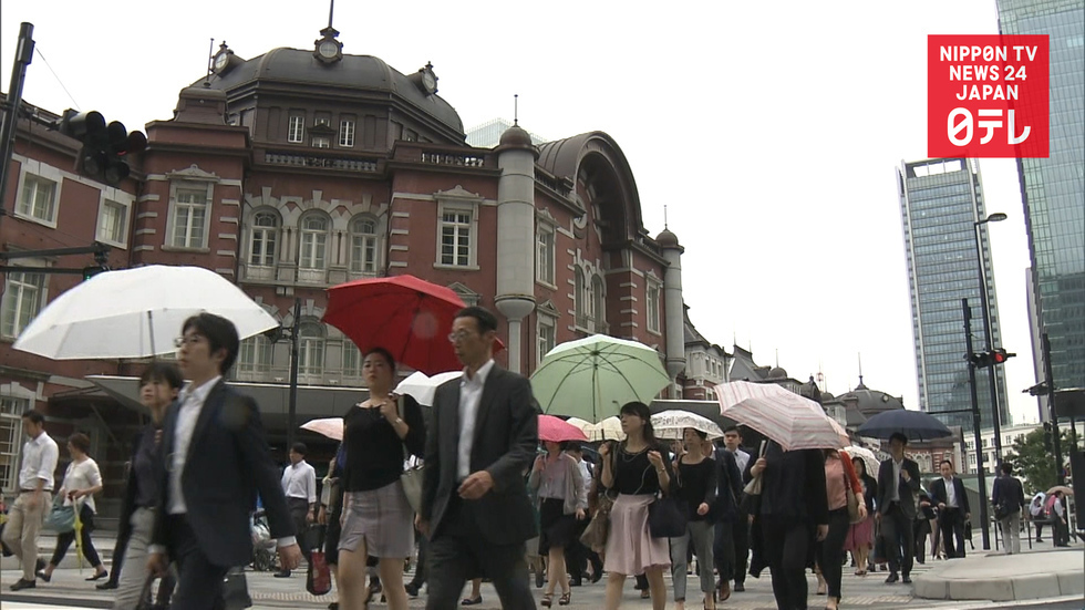 Rainy season sets in for most of Japan