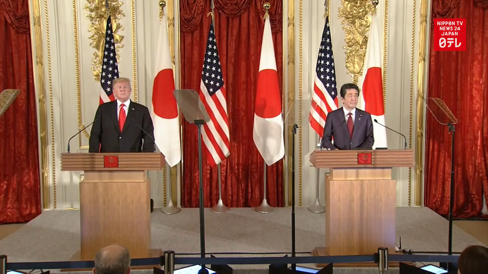 Abe and Trump talk N. Korea and trade