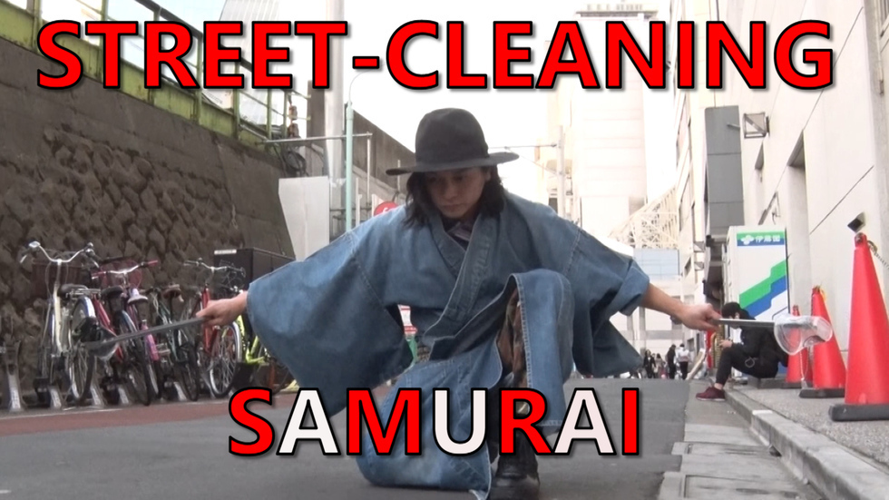 Samurai keeping Tokyo clean