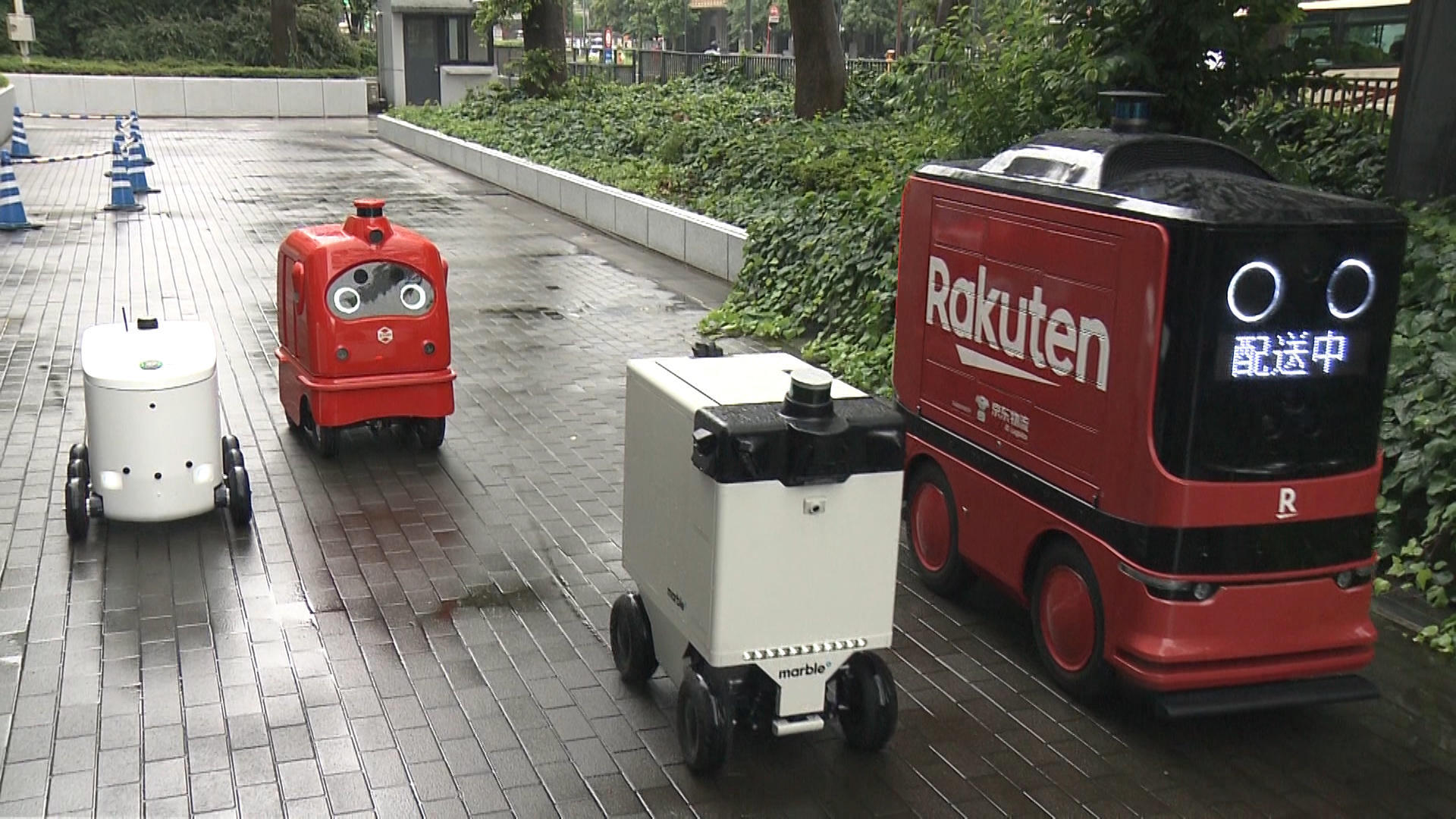 Japan's latest package delivering robots