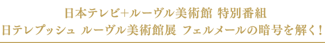 日本テレビ＋ルーヴル美術館　特別番組 日テレプッシュ　ルーヴル美術館展　フェルメールの暗号を解く！