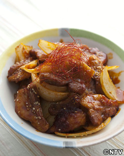 もこみち流　韓国風豚肉の炒め丼