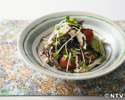 もこみち流 ささみとアボカドの塩こんぶ和え