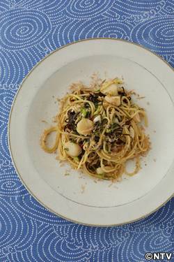 もこみち流 ホタテと塩昆布の和風パスタ