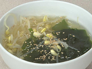 豆もやしとわかめのスープ キユーピー3分クッキング 日本テレビ