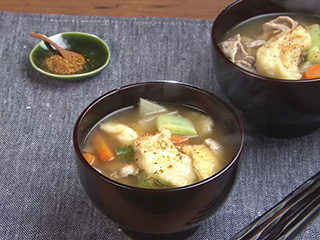 すいとん入り豚汁 キユーピー3分クッキング 日本テレビ
