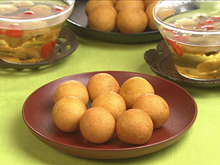 安納芋の揚げだんご 菊花とクコの実のお茶 キユーピー3分クッキング 日本テレビ