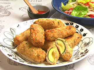 ズッキーニとチーズの肉巻きフライ キユーピー3分クッキング 日本テレビ