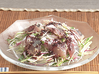 あじとせん切り野菜の赤じそごまソース キユーピー3分クッキング 日本テレビ