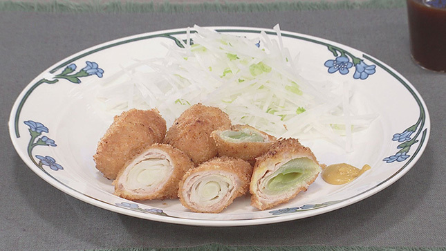 ねぎの豚肉巻きフライ キユーピー3分クッキング 日本テレビ
