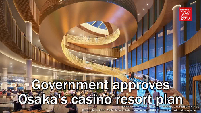 Govt approves Osaka's casino resort plan