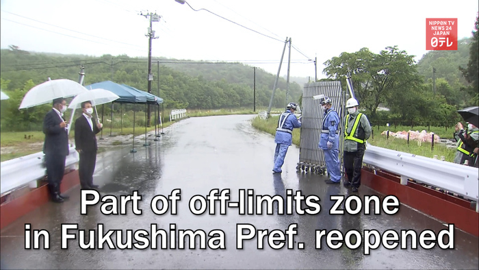 Part of off-limits zone in Fukushima Prefecture reopened