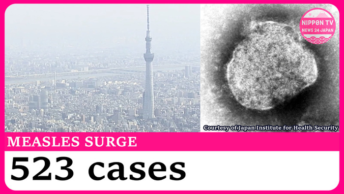 Japan measles cases top 520, four times higher than a year ago