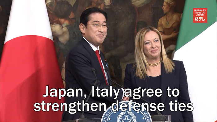Japan, Italy agree to strengthen defense ties