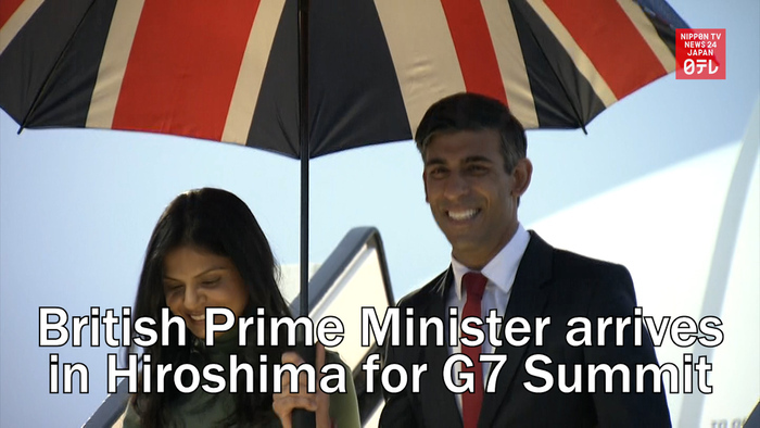 British Prime Minister arrives in Hiroshima for G7 Summit