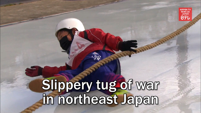 Slippery tug of war in northeast Japan