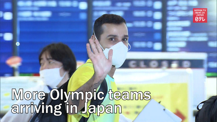 More Olympic teams arriving in Japan