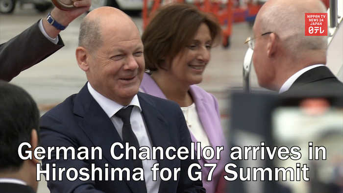 German Chancellor arrives in Hiroshima for G7 Summit