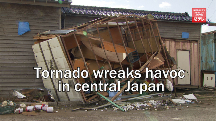 Tornado wreaks havoc in central Japan