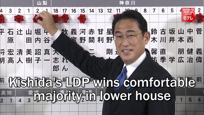 Kishida's LDP wins comfortable majority in lower house