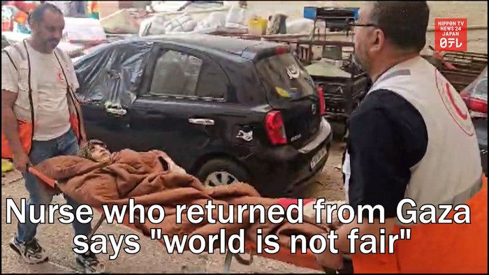 Japanese nurse who returned from Gaza says "world is not fair"