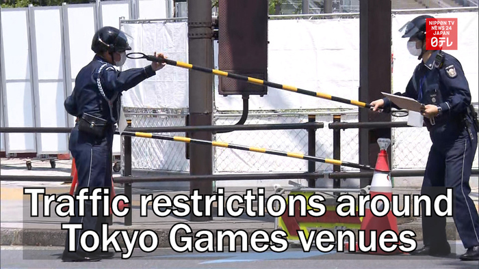 Traffic restrictions in place around Tokyo Games venues