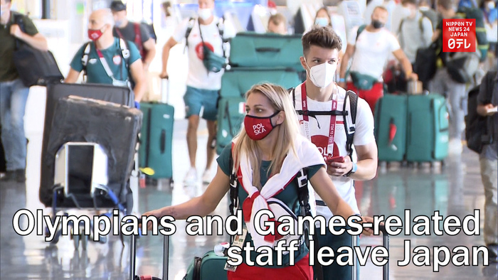 Olympians and Games related staff leave Japan