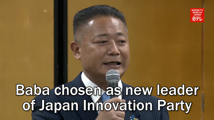 Baba chosen as new leader of Japan Innovation Party
