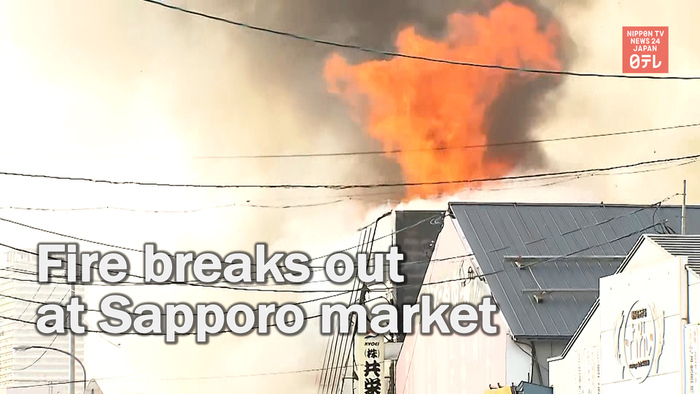 Fire breaks out at Sapporo market
