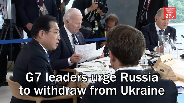 G7 leaders urge Russia to withdraw from Ukraine
