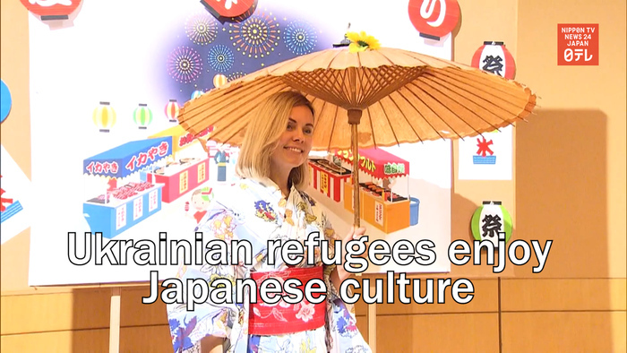 Ukrainian refugees enjoy Japanese culture south of Tokyo