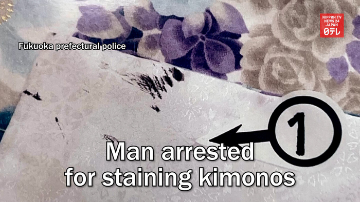 Man arrested for staining kimonos