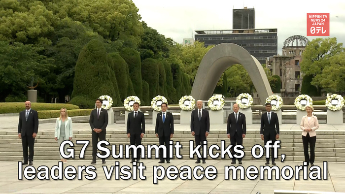 G7 Summit kicks off, leaders visit peace memorial