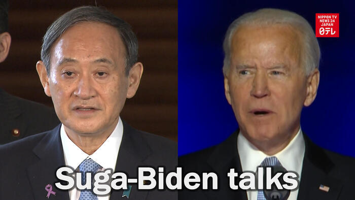 Suga, Biden hold talks on phone