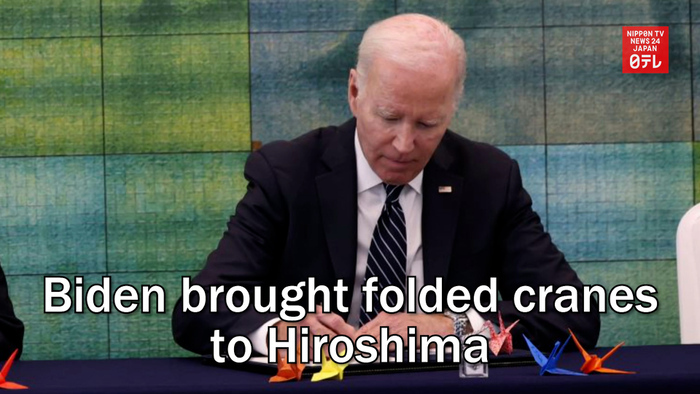 Biden brought folded cranes to Hiroshima