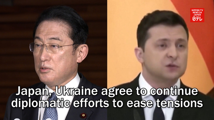 Japan, Ukraine agree to continue diplomatic efforts to ease tensions