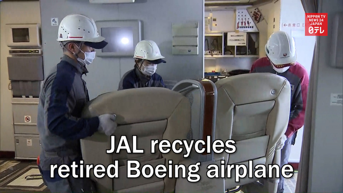 JAL recycles retired Boeing airplane