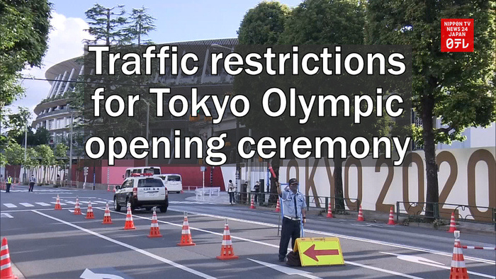 Traffic restrictions for Tokyo Olympic opening ceremony