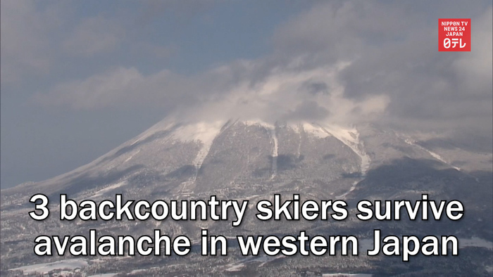 3 backcountry skiers survive avalanche in western Japan